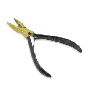 Ensemble de pinces en acier inoxydable noir et or durables et élégantes Outil d'extension de cheveux pour cheveux synthétiques - Product Image 1