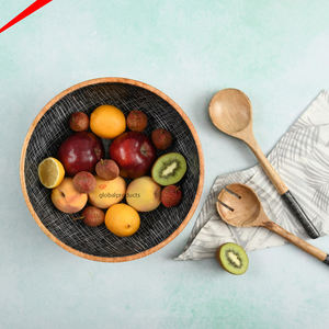 Cuenco para servir de metal decorativo respetuoso con el medio ambiente con hermoso cuenco redondo de soporte dorado para decoración de bodas - Product Image 5