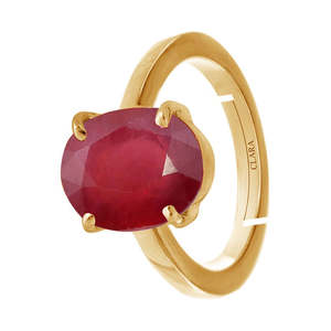 NOVAMART Fine DGTL Certified Original <b>Ruby</b> Manik Gemstone <b>Ring</b> 3.25 10.25 Ratti 3 9.3 Carat Panchdhatu Adjustable <b>Men</b> Women Oval - Product Image 2
