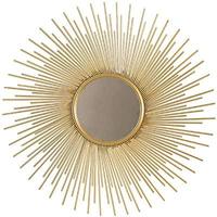 Miroir mural moderne en laiton antique à motif circulaire, en forme de soleil, épaisseur 5 mm, fait main, décoration murale pour mariages