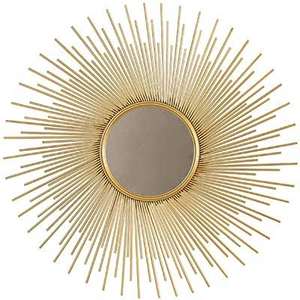 Miroir mural moderne en forme de soleil à motif circulaire en laiton antique Décoration murale pour mariages Design contemporain - Product Image 3