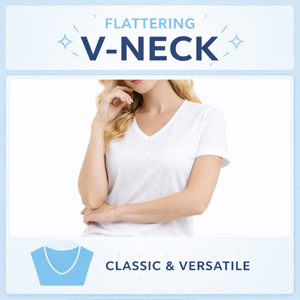 Camisetas de Verano para Mujer, Cuello en V, Manga Corta, Transpirables, 100% Algodón, con Logotipo, Tallas S-XXL - Product Image 3