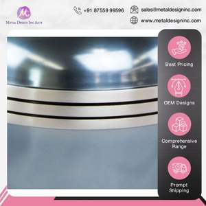 Venta al por mayor de urnas conmemorativas de latón metálico con bandas azules grandes y elegantes contenedores de recuerdo para almacenamiento de cenizas hechas en la India - Product Image 2