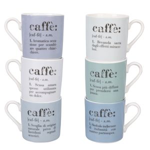 Set di 6 Tazze da Caffè in Porcellana Victionary Ocean da 90ml, Design Minimalista per Regali - Product Image 1