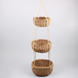 Seagrass fruit <b>baskets</b> small sized sea grass <b>basket</b> for fruits container <b>kitchen</b> hanging organizer - Product Image 6