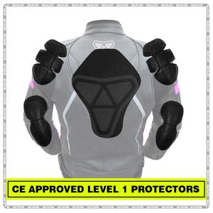 Chaqueta de moto de cuero para Mujer | Elegante chaqueta de motorista aprobada por CE | Chaqueta de montar duradera para seguridad - Product Image 6