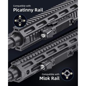 EZshoot Sporting Laser Light Combo 1800 Lumens Rechargeable <b>LED</b> Professional <b>Flashlight</b> Picatinny M-Rail Mount - Product Image 6