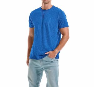 Camiseta corta en blanco con estampado de logotipo OEM, camisetas de algodón con hombros caídos 280GSM, camiseta de gran tamaño para hombre con timbre recortada - Product Image 2