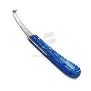 ใบมีดกีบแบบแคบพร้อมที่จับไม้ธรรมชาติเกรด + ตัดแต่งรูปเกือกม้าสแตนเลสเครื่องมือทำจากสแตนเลสข้อเสนอที่ทำกำไรได้ - Product Image 1