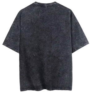 เสื้อยืดโอเวอร์ไซส์ผ้าฝ้ายพิมพ์ลายแอซิดสไตล์วินเทจสำหรับผู้ชาย - Product Image 5