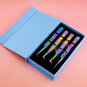 Pince à cils courbée classique en acier inoxydable Custom Rainbow 90 Boot Lash, avec poignée souple - Product Image 1