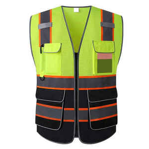 Gilet de sécurité respirant orange personnalisé en gros avec éléments réfléchissants Vêtements de travail - Product Image 1