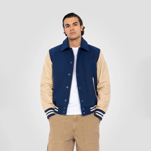 Nouvelle Arrivée Veste Décontractée Urbaine pour Homme Hiver à Capuche Style Universitaire en Toile Col Montant Logo Avant Légère Respirante - Product Image 4