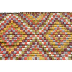Alfombra turca étnica Vintage de 3x8 pies, lana Beige, área grande, diseño de retazos rectangular clásico, respaldo de látex para pasillo, alfombra para habitación - Product Image 5