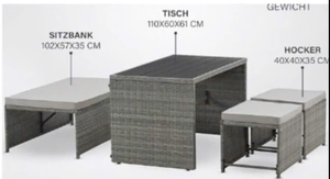 Vente directe d'usine Mobilier d'extérieur Ensemble de table Protection UV Tables et chaises d'extérieur Couleurs personnalisées Ensemble Jamaïque Rotin Osier - Product Image 5