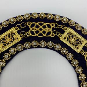 Collar de cadena de metal personalizado Grand Lodge Masters Mason, collares de cadena de cuello Masonic Regalia chapados en oro - Product Image 3