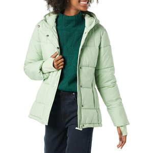 Chaqueta acolchada de invierno personalizada para mujer con cuello levantado, abrigos acolchados informales de alta calidad, diseño de burbujas, estampado de logotipo personalizado - Product Image 5