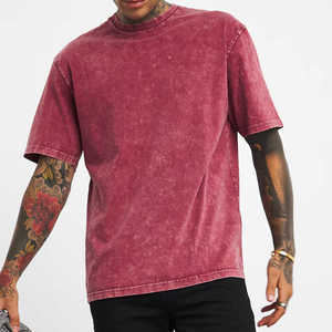 2025 hommes 100% coton lavé à l'acide surdimensionné en détresse T-Shirt coupe ample imprimé tricoté Style formel avec motif de lettre - Product Image 6