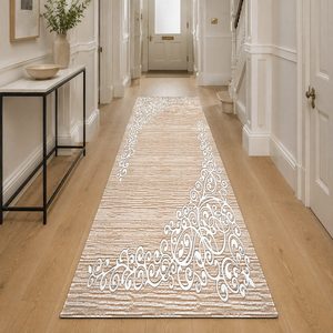 RUGS DEPOT LXDP-0760 Wholesale Terracotta Gold Minimalist Designer Digital Printed Machine Washable Chenille Area Rug Non <b>Slip</b> - Product Image 5