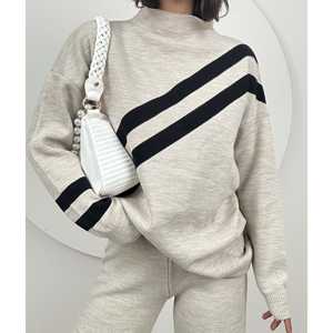 Conjunto de Dos Piezas de Punto Informal - 5009 Estilo a Rayas - Product Image 4