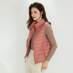 <b>Women's</b> Puffer <b>Vest</b> OEM Custom logo Lightweight Diamond Quilted Warm Outdoor Sleeveless Jacket for Hiking <b>Women's</b> Puffer <b>Vest</b> - Product Image 2