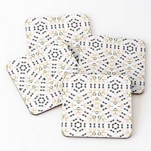 Coasters square with Panted Color <b>White</b> and Yellow Kitchen Accessories Home and Kitchen Hot Selling <b>Placemats</b> Epoxy - Product Image 4