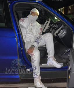 Chándal de chándal unisex de talla grande XL personalizado, chándal de otoño gris, conjunto de estilo de entrenamiento con logotipo, estampados de invierno apilados al por mayor - Product Image 3