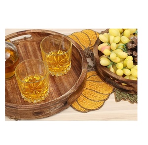 Plateau de service en bois d'acacia de haute qualité Design classique Hot Seller pour la maison ou l'hôtel - Product Image 2