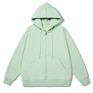 450 GSM fournisseur pakistanais Logo personnalisé hommes sweats à fermeture éclair complète hommes fermeture éclair complète jusqu'à 100% coton mélangé plaine sweats à capuche surdimensionnés - Product Image 6