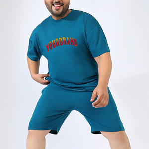 Conjunto de camisa y pantalones cortos de 2 piezas de ropa informal de verano al por mayor 360GSM 100% algodón de alta calidad conjunto de camisetas y pantalones cortos personalizados para hombres - Product Image 4