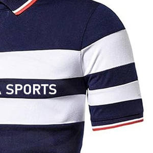 Polos de hombre con logotipo bordado e impreso personalizado de alta calidad, polos ajustados de poliéster y algodón 100% para hombre - Product Image 6