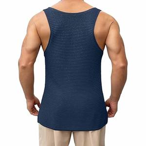 Ropa de calle informal de secado rápido, camiseta sin mangas de gimnasio para hombre, camiseta sin mangas de entrenamiento atlético, nuevo logotipo personalizado de alta calidad hecho por Dress Sports - Product Image 5