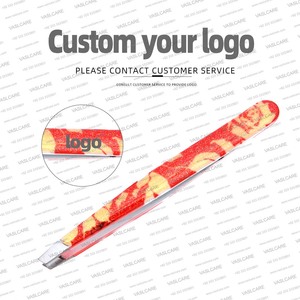 Professional Vaslcare Design Stainless Steel Slanted Eyebrow Tweezers Manual Precision Beauty <b>Tool</b> Basis Surgical Instruments - Product Image 3