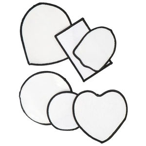 30 pièces patchs brodés blanc noir imperméable couleurs badges vierges patch pour sublimation dentelle décoration 3D principalement en caoutchouc - Product Image 4