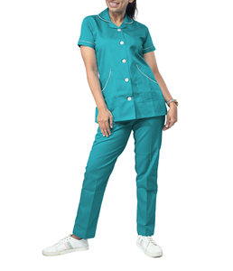 Ensembles de blouses d'infirmière unisexes pour usage hospitalier, haut à manches courtes et pantalon multi-poches pour l'été - Product Image 6