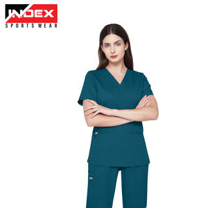 Uniformes personalizados conjuntos coloridos de talla grande Doctor Hospital médico cintura elástica Jogger enfermería Scrubs para mujeres - Product Image 4