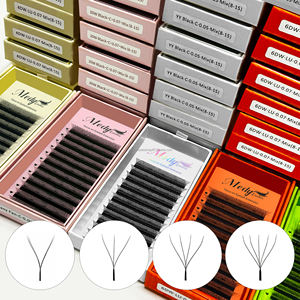 Prix d'usine, extensions de cils en forme de W, volume, individuelles, CC/DD/Curl, extensions de cils en forme de W, fournisseur de cils, 0.05/0.07 YY UU - Product Image 2