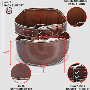 เข็มขัดหนังยกน้ำหนักออกกำลังกายเข็มขัดฝึกยกน้ำหนัก - Product Image 3