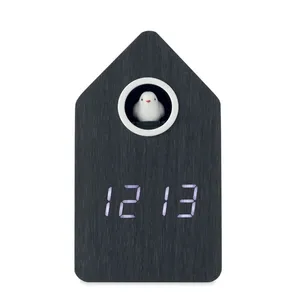 Réveil créatif en forme d'oiseau coucou en MDF, horloges de bureau et de table, articles de merchandising - Product Image 3