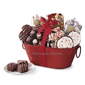 Cesta de regalo galvanizada de forma ovalada para fiestas, frutas, botellas de cerveza, cesta de embalaje, cesta con asa - Product Image 4