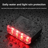 Feu arrière de vélo solaire avec capteur de vibration, 8 COB, 6 modes, rechargeable USB-C, feu d'avertissement arrière pour VTT, moto, vélo électrique, cyclisme