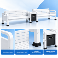 Banc de tennis professionnel en aluminium, design ergonomique, revêtement poudré, résistant aux intempéries, auvent en option, sièges pour sites sportifs