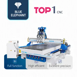 Multi Kepala Cnc Kayu Mesin 1530 Multi Spindle CNC Router 1325 3-Kepala Ukiran Kayu 4 Axis Cnc Router Mesin