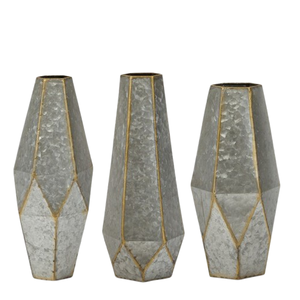 Florero Decorativo de Piso para Mesa de Centro, Centros de Mesa para Decoración de Bodas, Floreros Únicos de Aluminio Galvanizado - Product Image 1