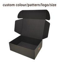 Boîte en carton noir personnalisée de haute qualité pour l'expédition, avec impression UV et logo, pour vêtements, petite boîte en carton