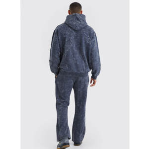 Nouveau ensemble de survêtements 2 pièces pour hommes OEM avec logo personnalisé, pull-over, survêtement à capuche, dernière conception avec logo personnalisé - Product Image 2