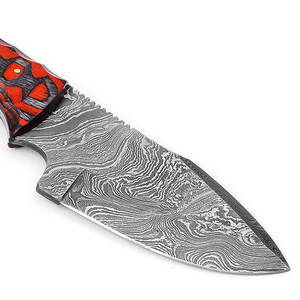 Sialkot มีดพับเหล็กดามัสกัสการล่าสัตว์กลางแจ้งมีดขายส่งที่กําหนดเองทําด้วยมือดามัสกัสมีดล่าสัตว์ - Product Image 6