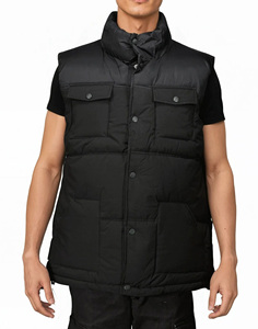 Chaqueta acolchada de manga acolchada con botones y cremallera de estilo urbano para hombre, chaqueta cálida con aislamiento ligero y elegante con parches personalizados - Product Image 6