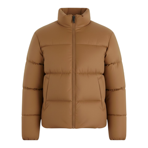 Chaqueta Acolchada de Invierno para Hombre, Estilo Urbano, Color Marrón, con Cuello Alto, Cálida, Ligera, Rellena de Algodón - Product Image 2