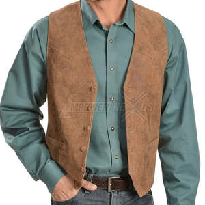 Gilet en cuir chaud d'hiver respirant vêtements décontractés gilet en cuir léger pour hommes à prix raisonnable - Product Image 1